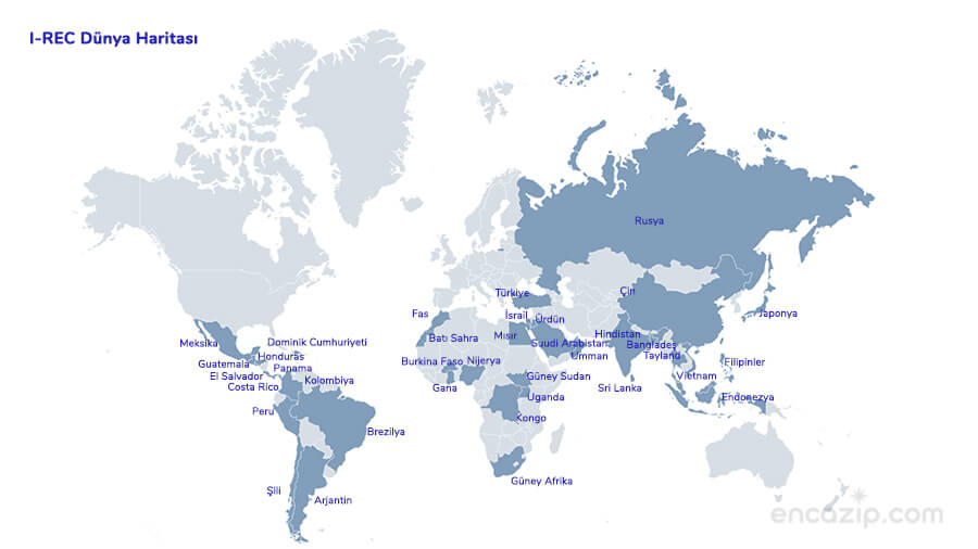 i-rec dünya haritası